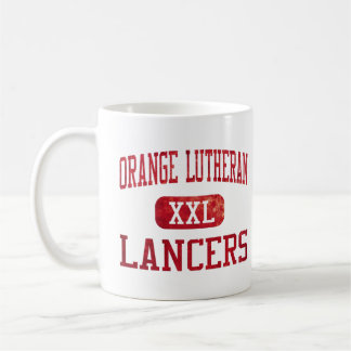 Caneca De Café Atletismo alaranjado dos lanceiros do Lutheran