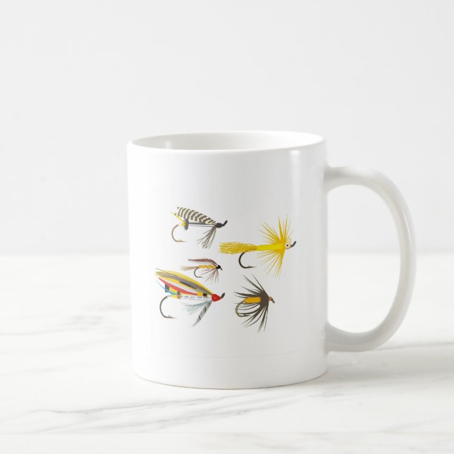 Caneca De Café Atrações da pesca com mosca (Direita)
