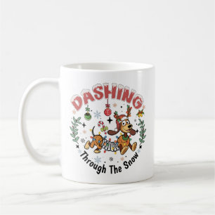 Caneca De Café Atravessando a Neve Engraçado Dachshund Cão Natal