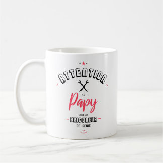 Caneca De Café Attention ce papy est un bricoleur de genie