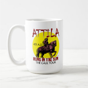Caneca De Café Attila "hunos no Sun visita" canecas/vidro