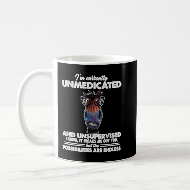Caneca De Café Atualmente estou sem medicação e sem supervisão En (Esquerda)