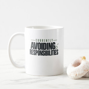 Caneca De Café Atualmente Evitando Responsabilidades