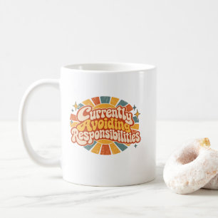 Caneca De Café Atualmente Evitando Responsabilidades Engraçado Re