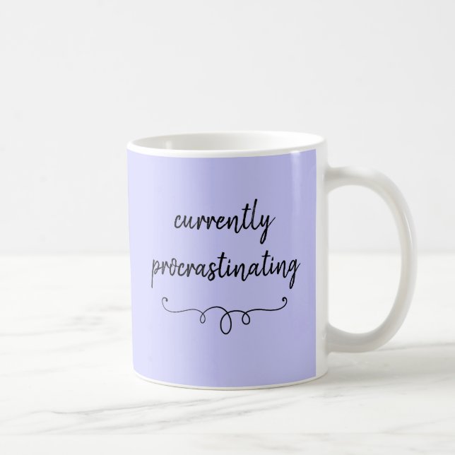 Caneca De Café Atualmente Procrastinando Pergueira Roxo (Direita)