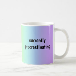 Caneca De Café Atualmente Procrastinante - Engraçado Rainbow Mug