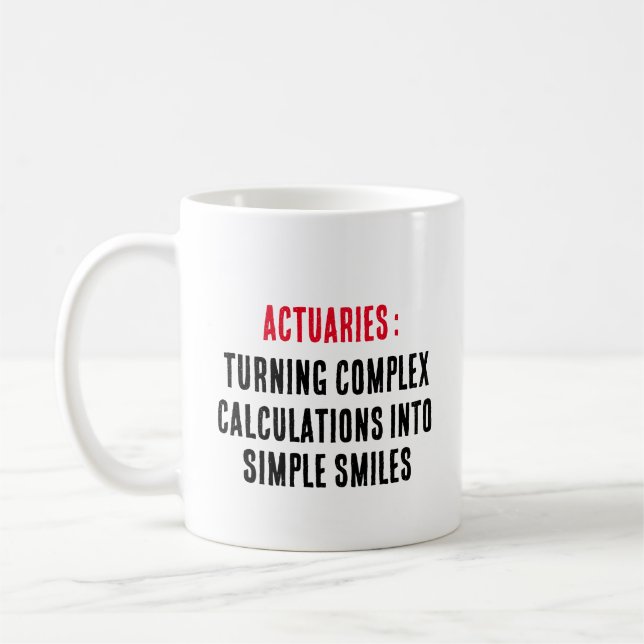 Caneca De Café Atuários: Transformando cálculos complexos em (Esquerda)