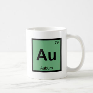 Caneca De Café Au - Auburn Maine Chemistry Símbolo de Mesa Peri