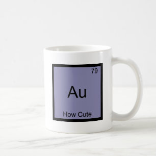 Caneca De Café Au - como símbolo bonito do elemento da química