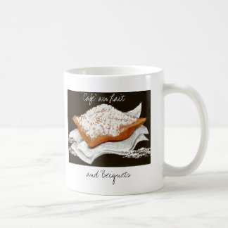 Caneca De Café Au Lait e Beignets de Cafe
