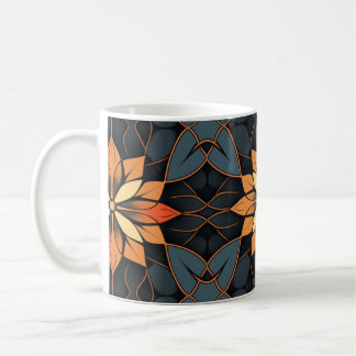 Caneca De Café au motif floral et aux lignes épurées