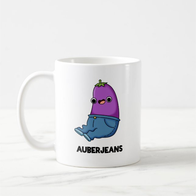 Caneca De Café Auberjeans Funny EggPlant Pun (Esquerda)