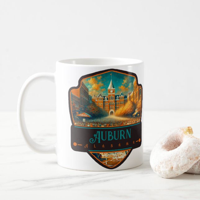 Caneca De Café Auburn, Alabama | Antigo (Com Donut)