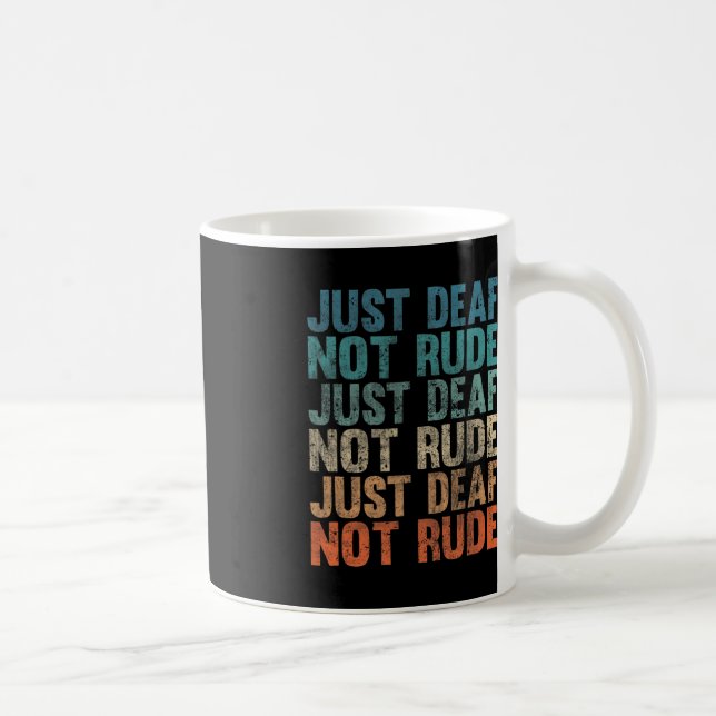 Caneca De Café Audição Imparada de Consciência dos Deficientes Au (Direita)