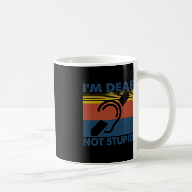 Caneca De Café Audiência divertida Imparou o Sinal de ASL Eu sou  (Direita)