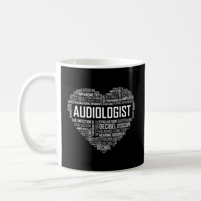 Caneca De Café Audiologista Amor Audiologia Mês de Audição Bhsm F (Esquerda)