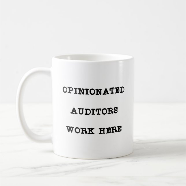 Caneca De Café Auditor Divertido (Esquerda)