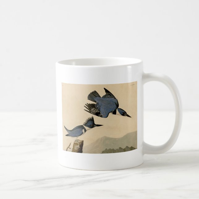 Caneca De Café Audubon Belfisher Kingfisher Wildlife Bird (Direita)