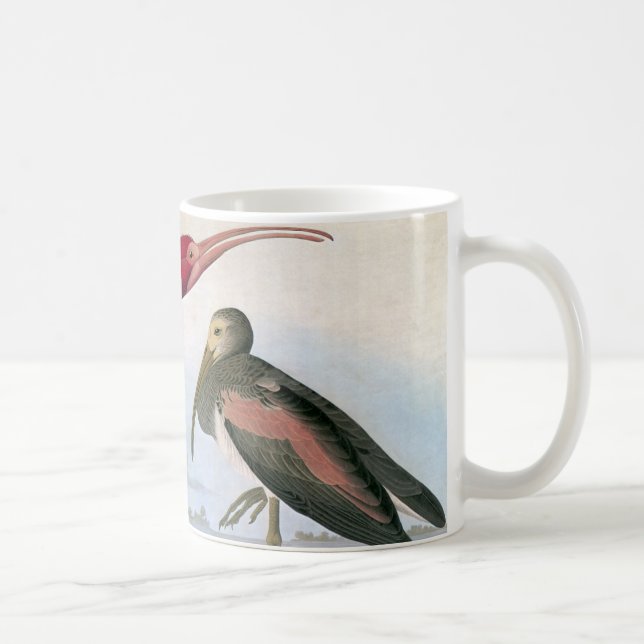 Caneca De Café Audubon: Escarlate dos íbis (Direita)