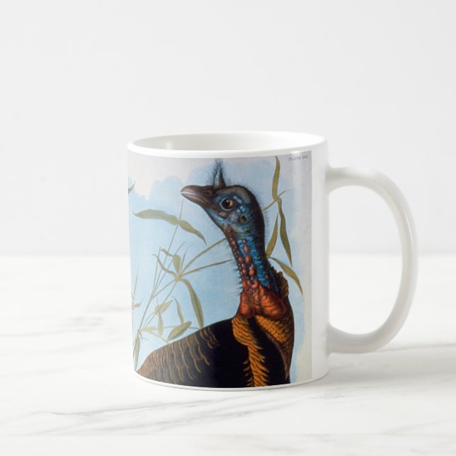 Caneca De Café Audubon: Turquia selvagem (Direita)