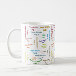 Caneca De Café August, 3 Aniversário Mug