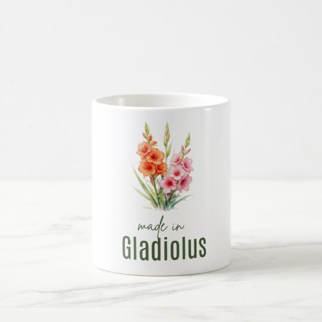Caneca De Café August Gladiolus  Flower Mug | Coffee Cup (Centro)