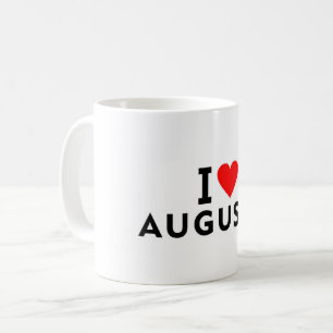 Caneca De Café Augusta Estados Unidos América EUA cidade do coraç