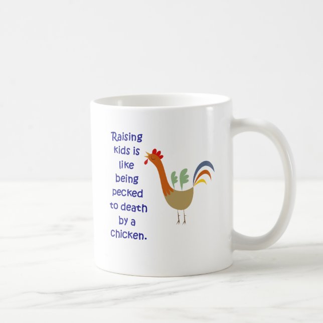 Caneca De Café Aumentar miúdos é como Pecked à morte (Direita)