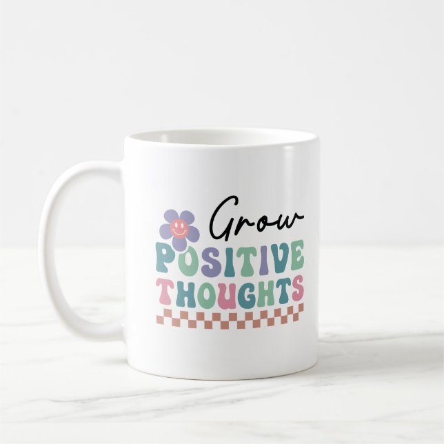 Caneca De Café Aumente os pensamentos positivos (Esquerda)