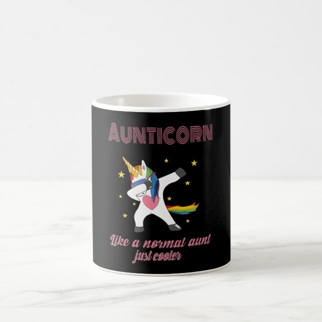 Caneca De Café Aunticorn Unicorn Girl Unicorn (Centro)