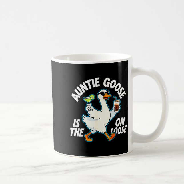 Caneca De Café Auntie Goose On The Loose Funny Drinking Gift  (Direita)