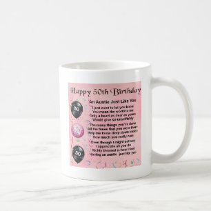Caneca De Café Auntie Poema - 50th aniversário