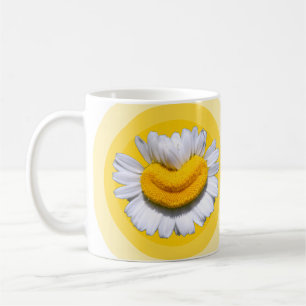 Caneca De Café Aura Amarela Dourada Camomila Sorrisos Vibração do