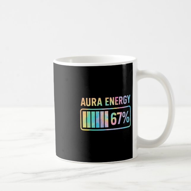 Caneca De Café Aura Energy 67 Funny Six Seven Meme Gen Alpha Slan (Direita)