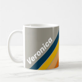 Caneca De Café Aurora Arcade Striped with Name