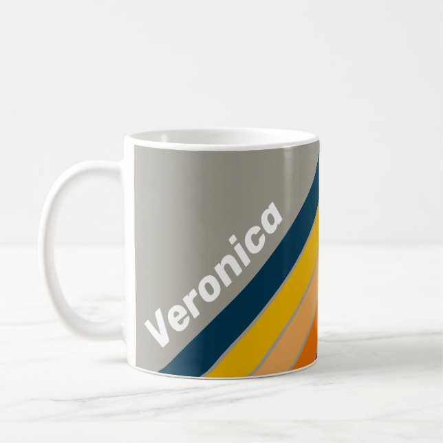 Caneca De Café Aurora Arcade Striped with Name (Esquerda)