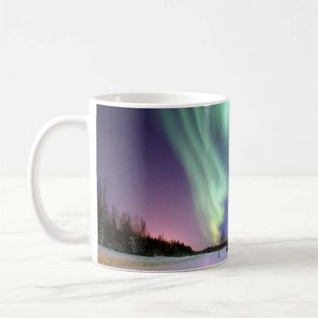 Caneca De Café Aurora - aurora boreal bonita (Esquerda)