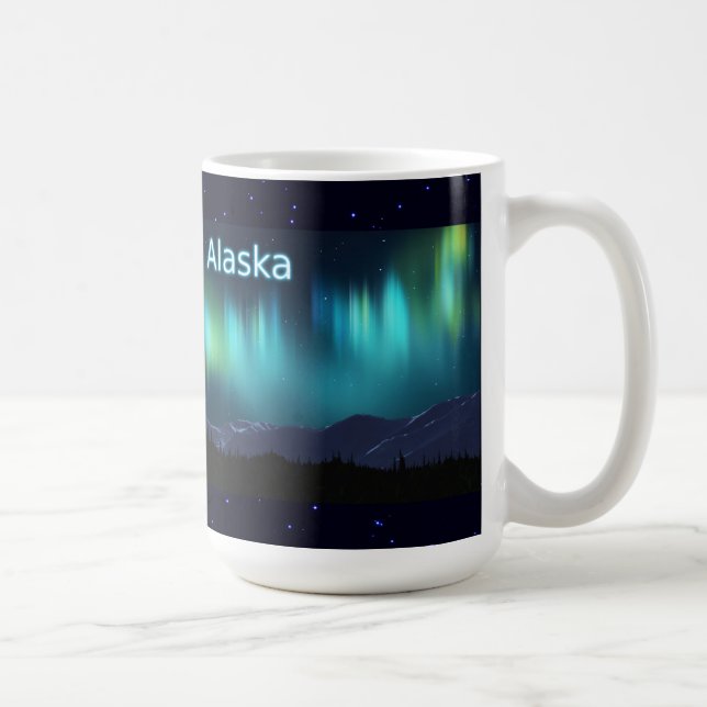 Caneca De Café Aurora Boreal (Direita)