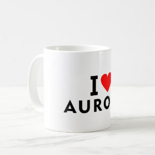 Caneca De Café Aurora Estados Unidos América EUA cidade coração a