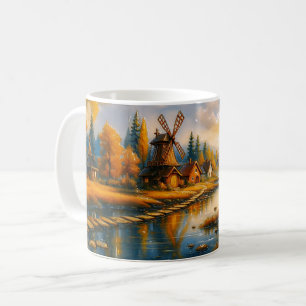 Caneca De Café Aurora no Vilarejo do Moinho de Vento