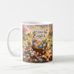 Caneca De Café Aurora Radiante Feliz Páscoa