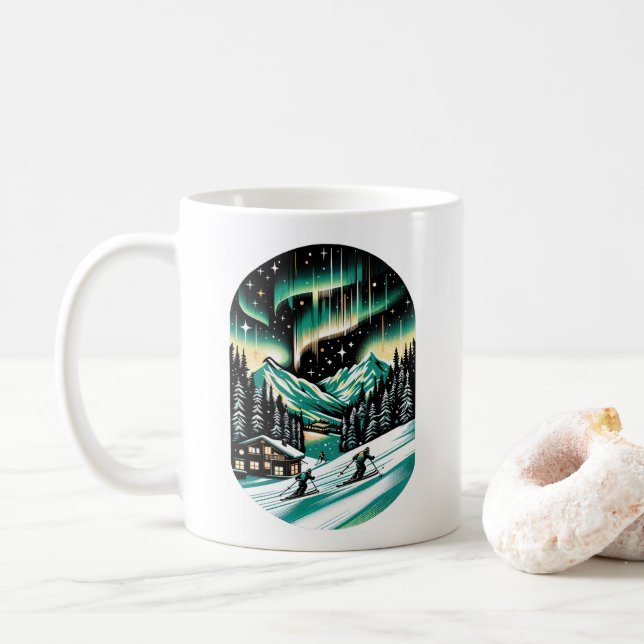 Caneca De Café Aurora Ski Adventure (Com Donut)