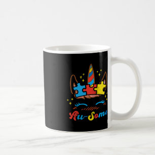Caneca De Café Ausome Unicorn Face Quebra-cabeça Autismo Consciên