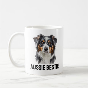 Caneca De Café Aussie Bestie Mug - Loyal Australian Shepherd Gift