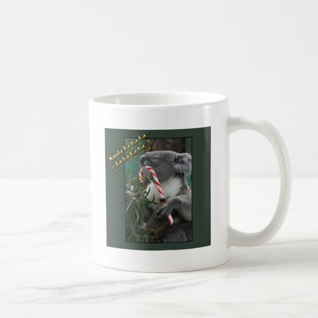 Caneca De Café Aussie Christmas Koala com Candy Cane (Direita)