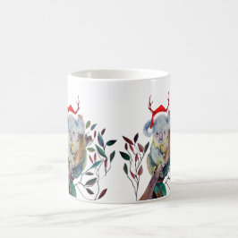 Caneca De Café Aussie Christmas Koala Gum Tree Santa Hat Red