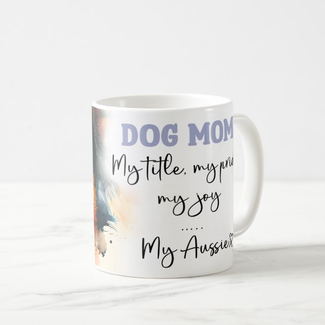 Caneca De Café Aussie Dog Mãe (Frente Esquerda)