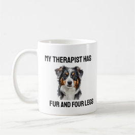 Caneca De Café Aussie Dog Terapia Engraçada Cotação Café Mug