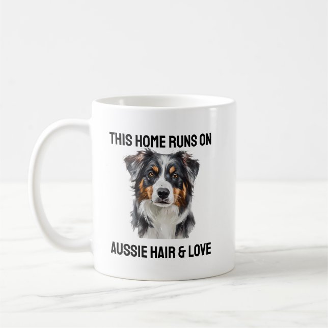 Caneca De Café Aussie Hair & Love Funny Mug (Esquerda)