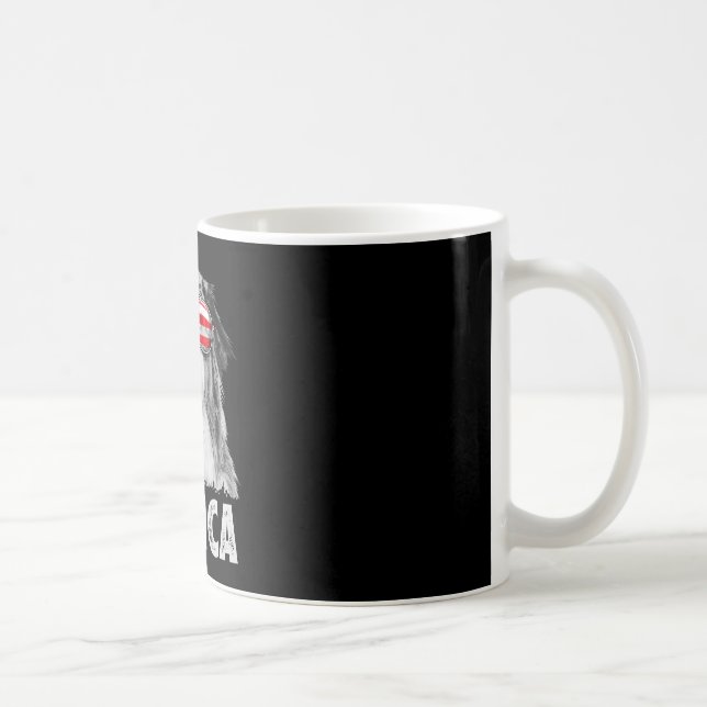Caneca De Café Aussie pastor australiano 4 de julho merica (Direita)